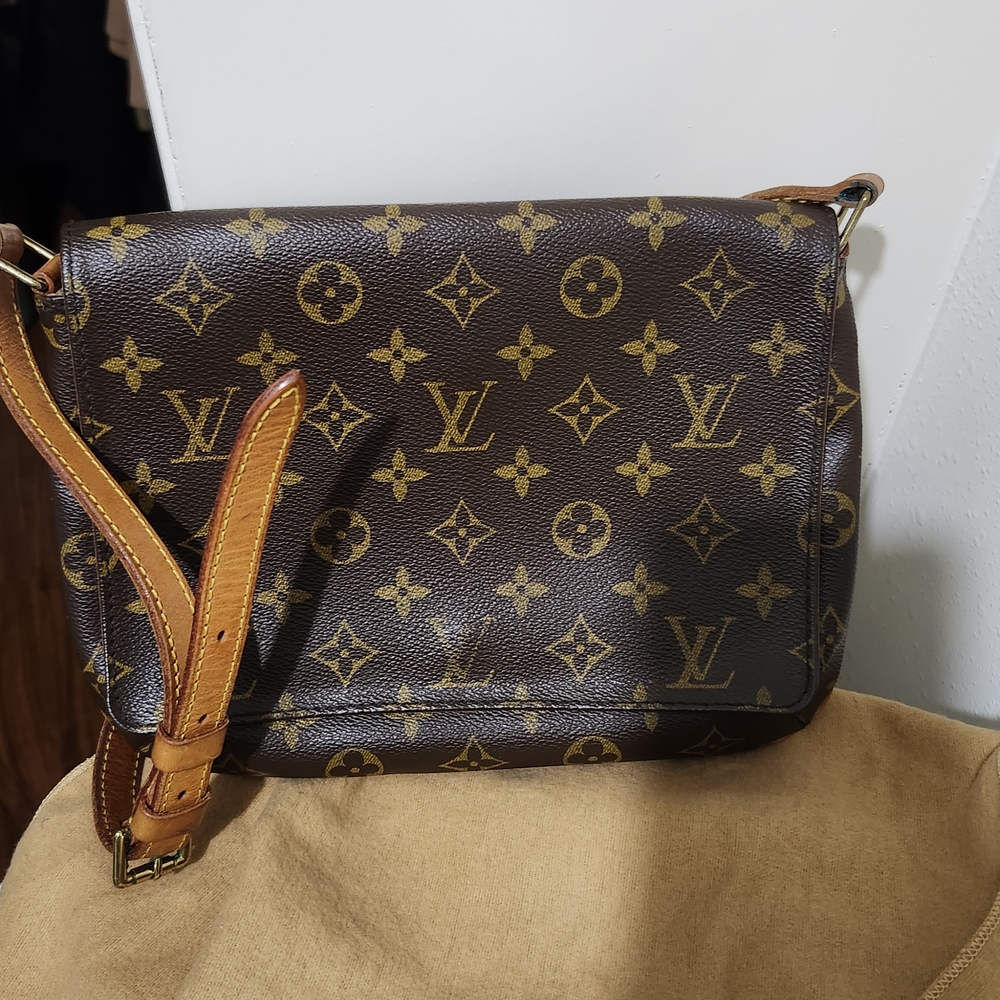 Louis Vuitton Brown and Gold Monogram Crossbody Bag